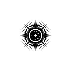 Celestial Burst: Minimalist Star Logo on Light Gray Background