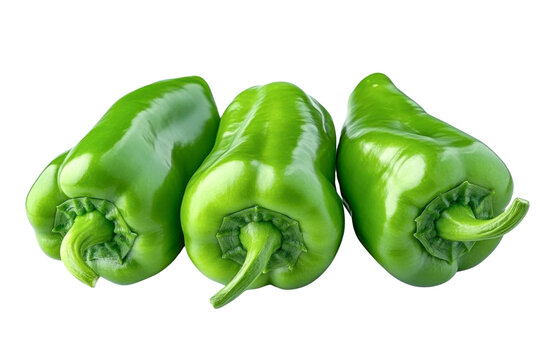 green bell peppers - fresh vegetables isolated