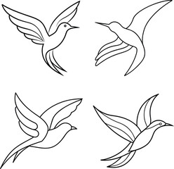 One line art vector template for coloring page