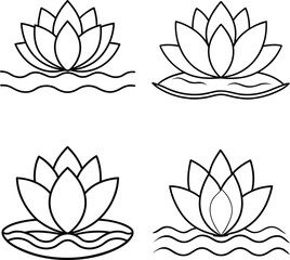 One line art vector template for coloring page