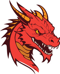 Fierce Dragon Mascot Vector for Esports Logo and Gaming Branding