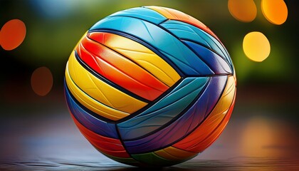 Fototapeta premium colorful volleyball designed for outdoor games cut out stock