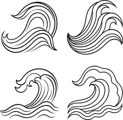 One line art vector template for coloring page