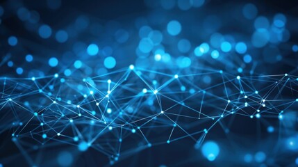 Obraz premium Vector illustration of a digital network background with connections.