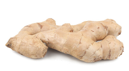 Ginger root isolated on a white background