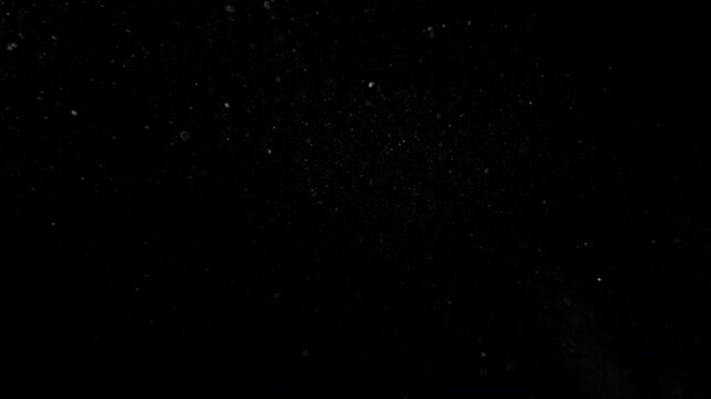 Super Slow Motion Dust Particles Floating in Air, Atmospheric Overlay at 1000fps