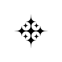 Modern Geometric Starburst Pattern on White Background