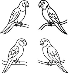 One line art vector template for coloring page