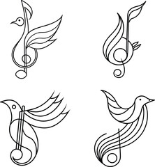 treble clef vector illustration 