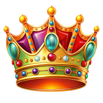 recommend clip art: Gold Crown with Jewels: Royalty, King, Queen, Emblem