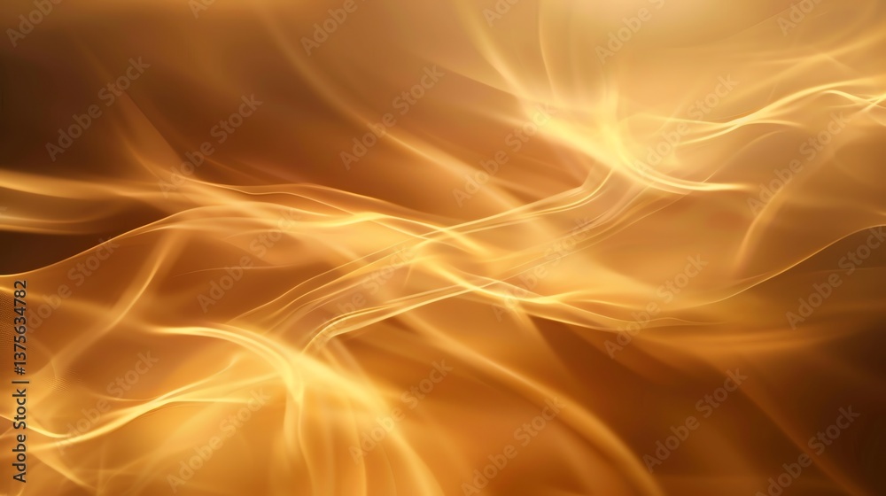 Canvas Prints abstract background of glowing orange flowing waves.