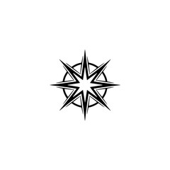 Geometric Starburst Logo on White Background - Minimalist Design