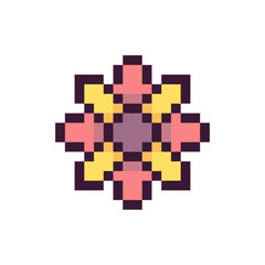 abstract shape retro pixel art