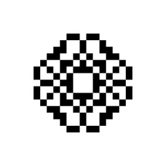 abstract shape retro pixel art