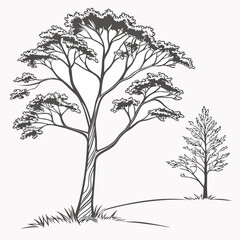 set of trees vector
