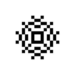abstract shape retro pixel art
