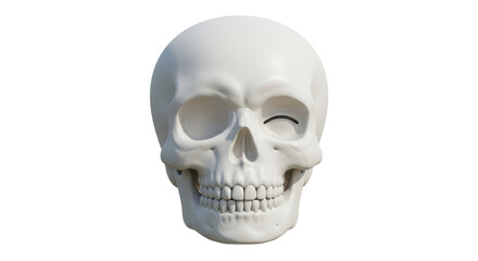 Isolated Skull with Winking Expression, Halloween