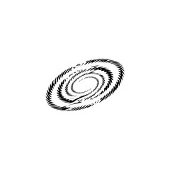 Abstract Spiral Galaxy in Negative Space - Minimalist Design