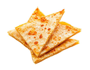 Crispy flatbread triangles perfect for snacks and appetizers, cut out - stock png.