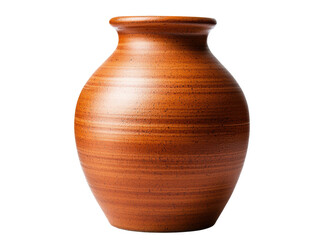 Elegant handmade terracotta vase for home decoration and gifts, cut out - stock png.