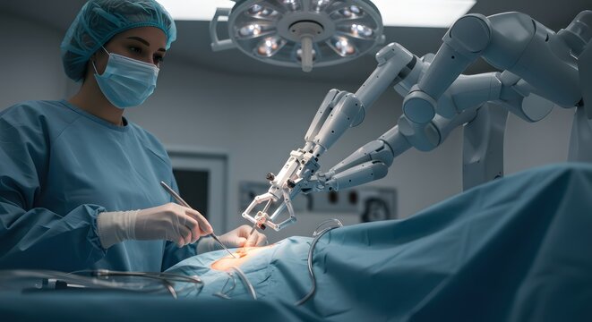Robotic Surgery Hospital Operating Room.