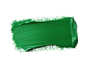 Bold green paint stroke for creative design and art projects, cut out - stock png.