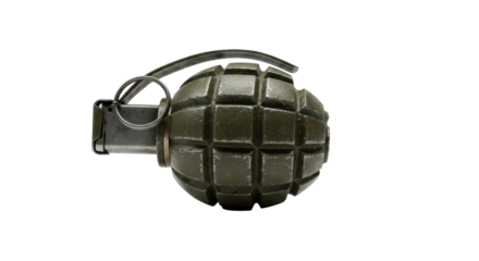 Isolated Green Grenade for Military use