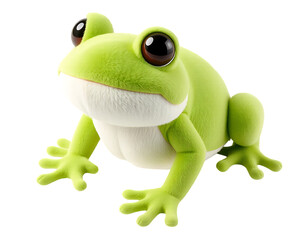 Cute green frog cartoon