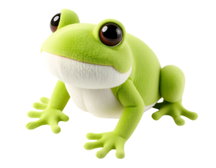 Cute green frog cartoon