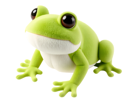 Cute green frog cartoon