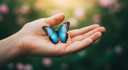 butterfly on hand