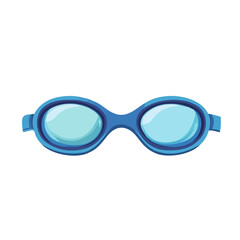 Flat vector swimming goggles, minimalist design, isolated on a white background.

