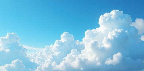 Clouds floating above blue sky, with gentle breeze, atmosphere, blue sky, serene