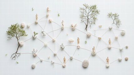 Abstract Concept of Connection and Interaction in Nature and Growth