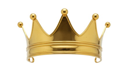 Isolated Golden Crown Royal Headwear Power Luxury