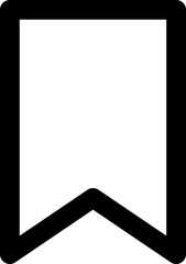 Bold black bookmark icon, minimalist design. Perfect for website UI, app design, or any project needing a simple, clean save/favorite symbol.  Versatile and easily scalable.