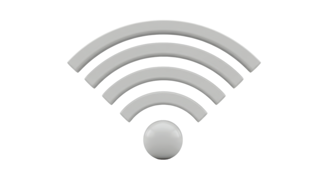 Isolated WiFi Wireless Signal Icon Connection Technology