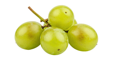 Isolated Fresh Green Grapes Fruit Bunch Delicious