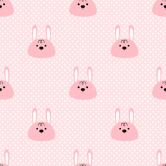 seamless pattern with rabbits
