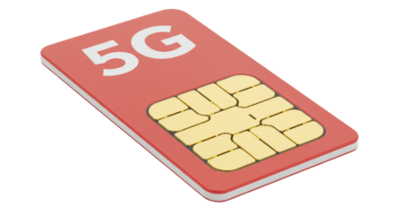 Isolated 5G SIM Card Mobile Communication Technology