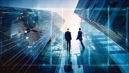 ai integration in modern business on the blurry backdrop of the office