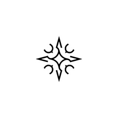 Obraz premium Minimalist Geometric Starburst Icon on White