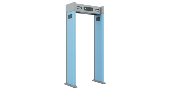 Isolated Walkthrough Metal Detector Security Scanner