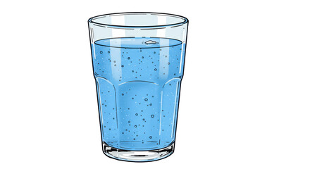 Isolated Glass of Refreshing Sparkling Water