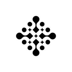 Modern Geometric Logo Design: Abstract Black Shape on White Background