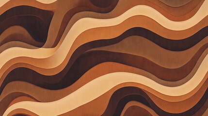 A wavy, energetic abstract pattern in warm earth tones, seamlessly blending organic and geometric elements