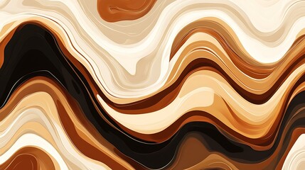 A wavy, energetic abstract pattern in warm earth tones, seamlessly blending organic and geometric elements