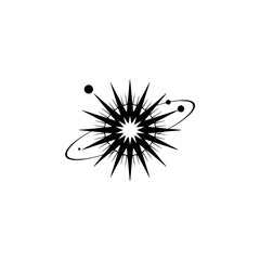 Obraz premium Abstract Starburst Logo: Modern Geometric Design on White