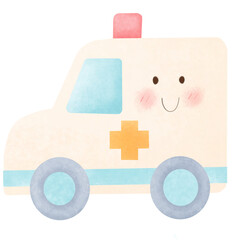 Emergency ambulance illustration 