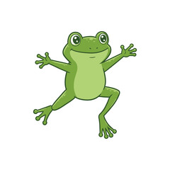 Cartoon Frog Vector Illustration